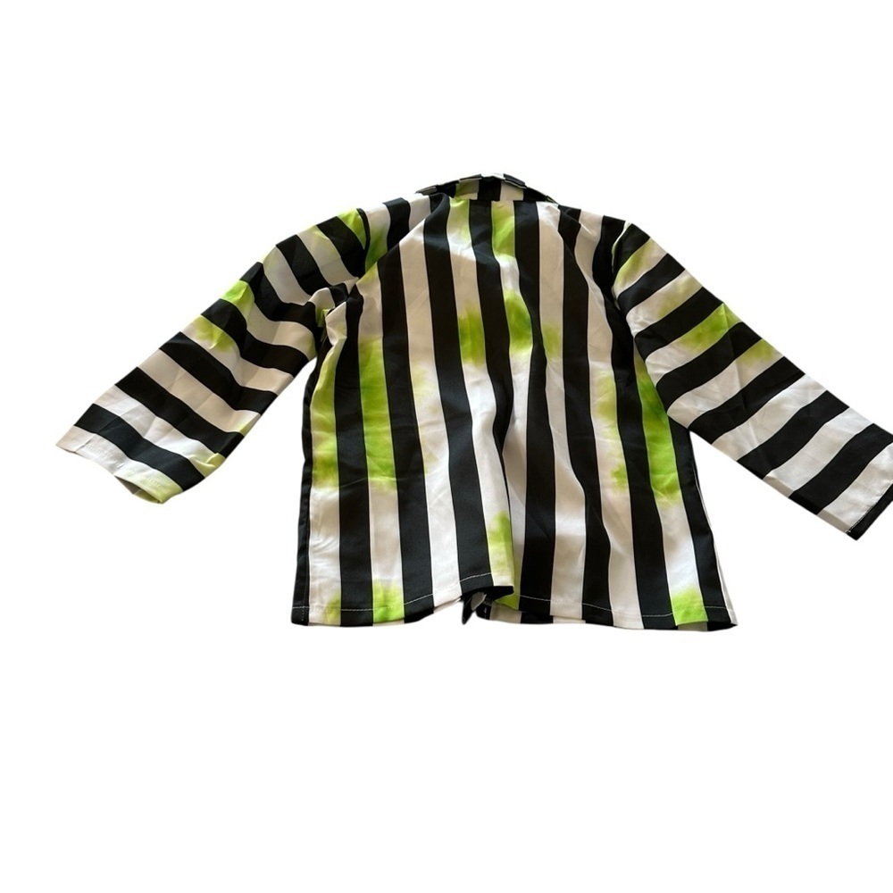 Kids Black and White Striped Costume with Face Paint - Picture 3 of 4